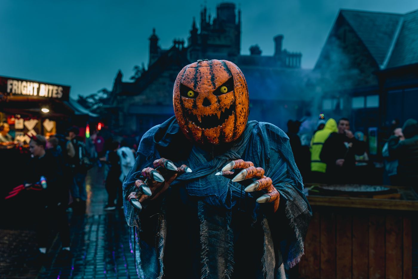 Pumpkin head in the Scare Village